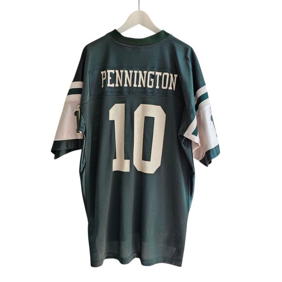Reebok NFL New York Jets Chad Pennington #10 Jersey XL Green White - Picture 2 of 11